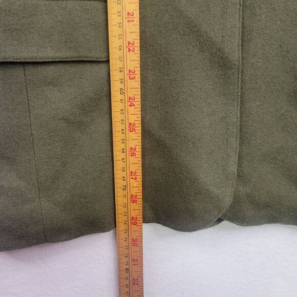 VTG Deadstock Jantzen Classics Olive Green Wool Blazer Embroidered Pocket Size 8 - Picture 8 of 12